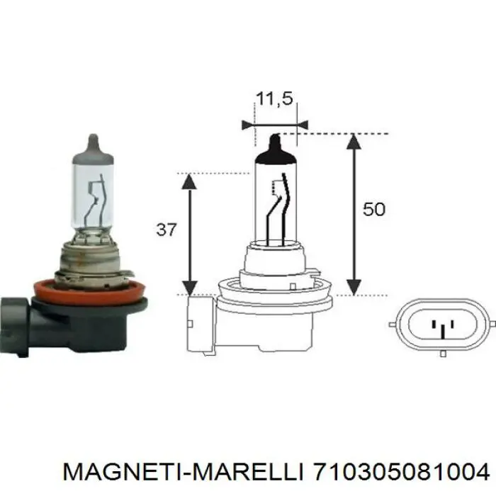 Фара протитуманна, права 710305081004 Magneti Marelli