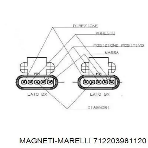 Задній правий стоп Magneti Marelli LLI411