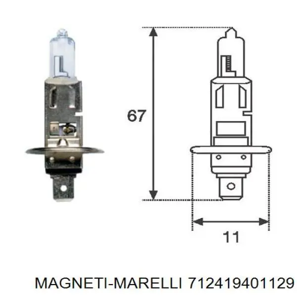 Фара права LPH701 Magneti Marelli