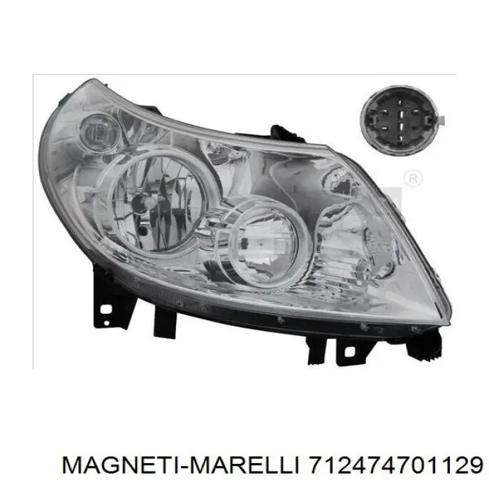 Купити 712474701129 Magneti Marelli Основна фара в зборі ліва