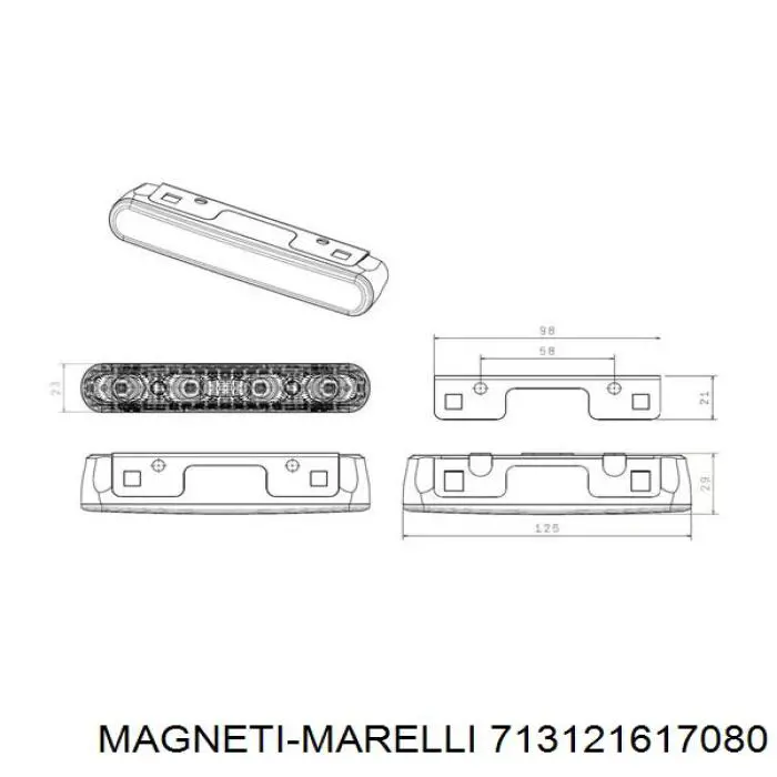 Фара денного світла 713121617080 Magneti Marelli