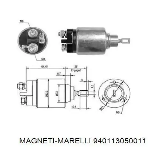 Купити 940113050011 Magneti Marelli Втягуюче реле стартера