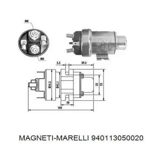 Контактор Magneti Marelli 940113050020 ціна, від 28.71 USD