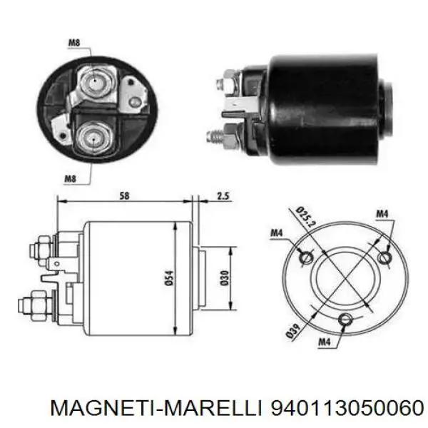 Контактор Magneti Marelli 940113050060 ціна, від 18.46 USD