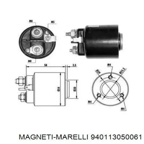 Купити 940113050061 Magneti Marelli Втягуюче реле стартера