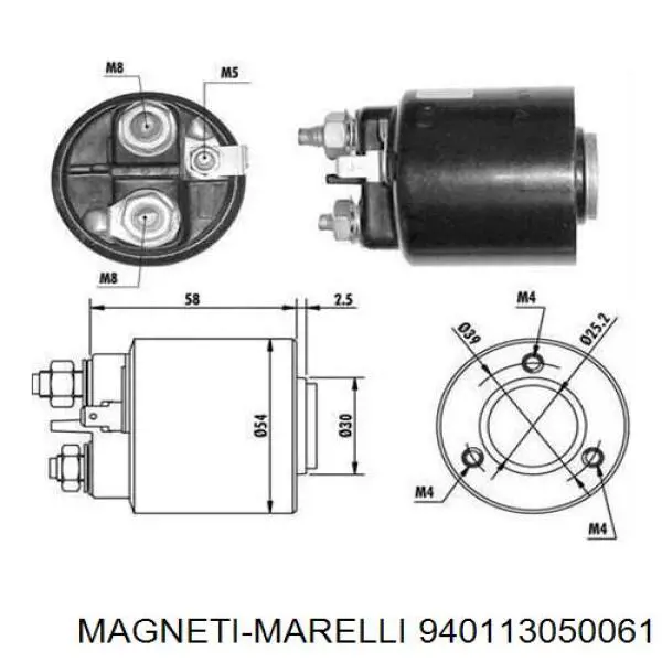 940113050061 Magneti Marelli реле втягує стартера
