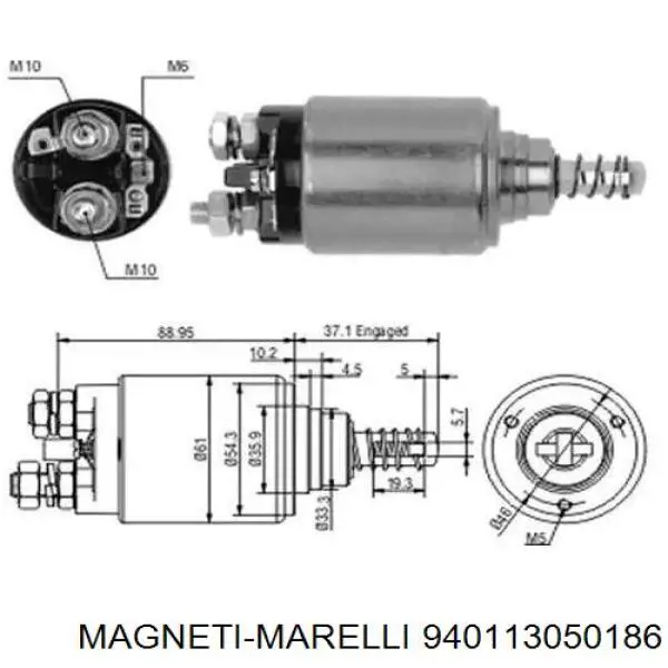 Купити 940113050186 Magneti Marelli Втягуюче реле стартера