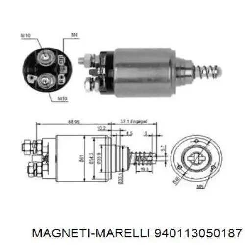 Втягуюче реле стартера AME0187 Magneti Marelli