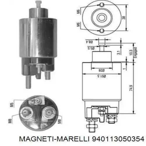 940113050354 Magneti Marelli Тягове реле стартера