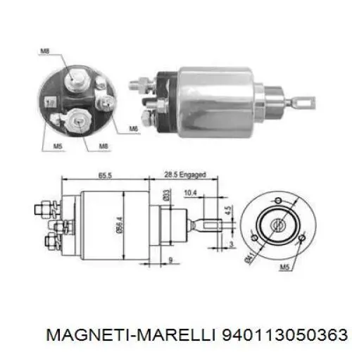Контактор Magneti Marelli 940113050363 ціна, від 27.98 USD
