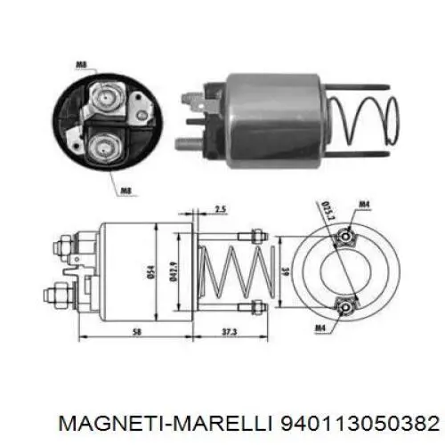 AME0382 Magneti Marelli Тягове реле стартера
