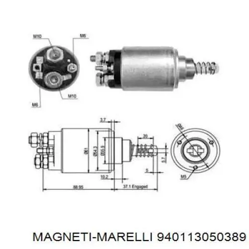 Купити 940113050389 Magneti Marelli Втягуюче реле стартера
