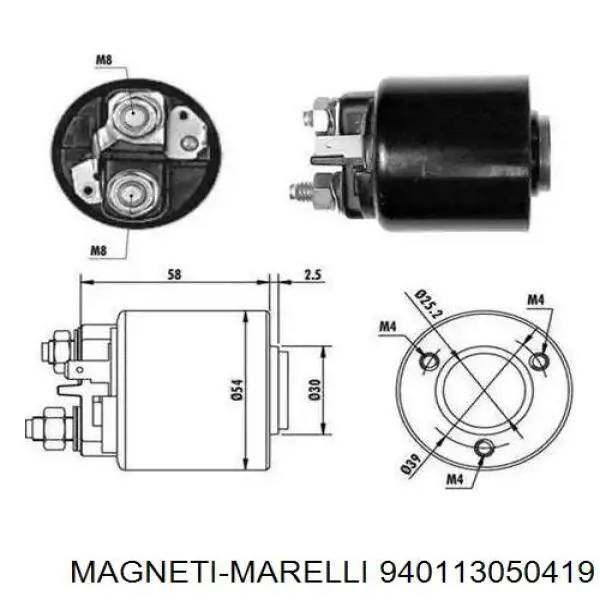 Контактор Magneti Marelli 940113050419 ціна, від 18.13 USD