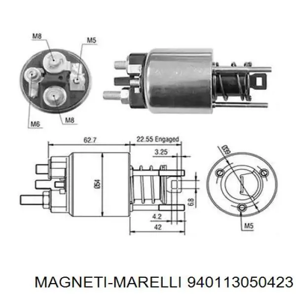 Втягуюче реле стартера AME0423 Magneti Marelli