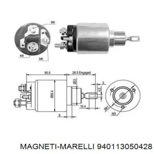 940113050428 Magneti Marelli Тягове реле стартера