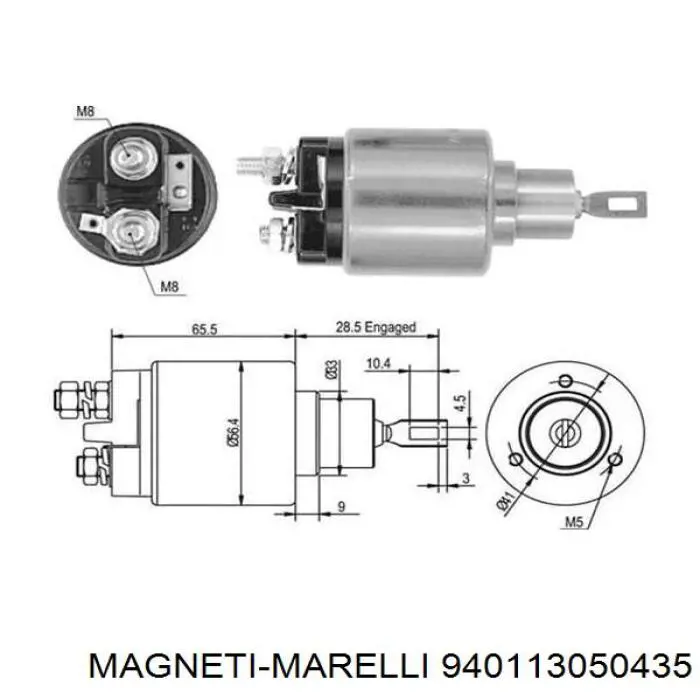 Контактор Magneti Marelli 940113050435 ціна, від 23.81 USD
