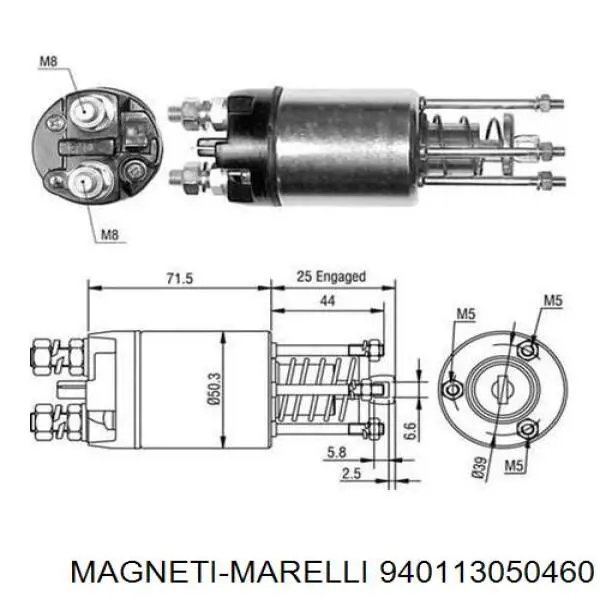 Купити 940113050460 Magneti Marelli Втягуюче реле стартера