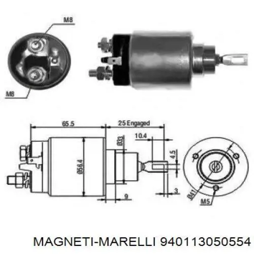 Втягуюче стартера Magneti Marelli 940113050554
