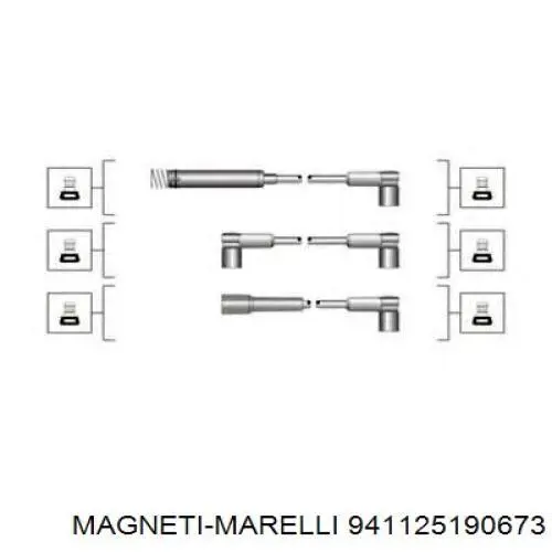 Дріт високовольтні, комплект 941125190673 Magneti Marelli