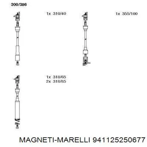 Дроти запалювання Magneti Marelli 941125250677 ціна, від 18.21 USD