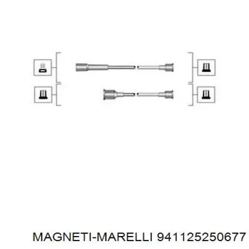 941125250677 Magneti Marelli дріт високовольтні, комплект
