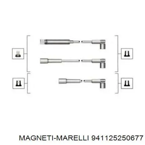 Купити 941125250677 Magneti Marelli Провід високовольтні, комплект