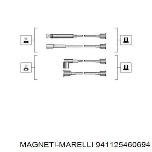 Дріт високовольтний, комплект 941125460694 Magneti Marelli