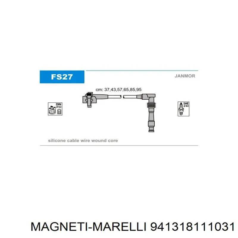 Дроти запалювання Magneti Marelli 941318111031 ціна, від 19.83 USD
