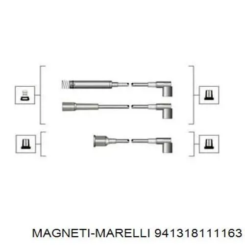 Високовольтні дроти 941318111163 Magneti Marelli