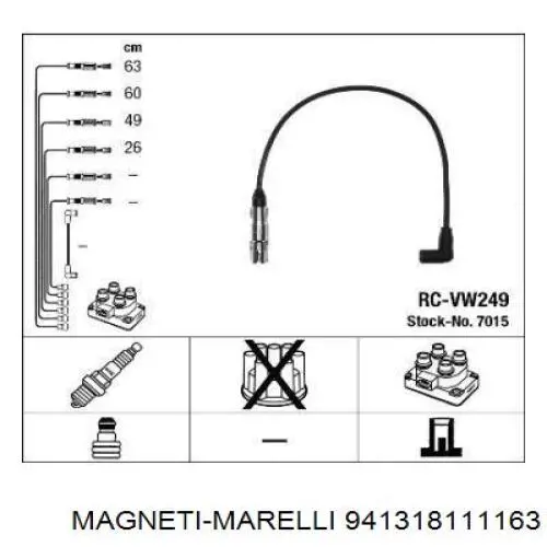 Купити 941318111163 Magneti Marelli Провід високовольтні, комплект