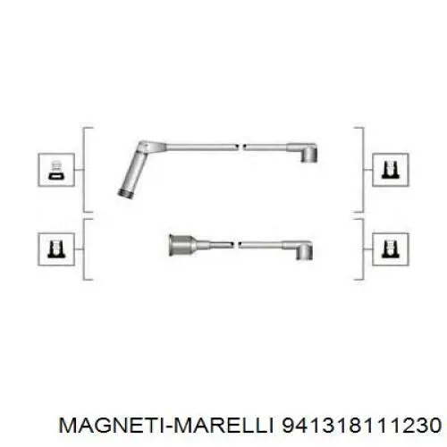 Дріт високовольтний, комплект 941318111230 Magneti Marelli