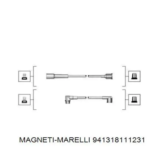 Дроти запалювання Magneti Marelli 941318111231 ціна, від 6.69 USD