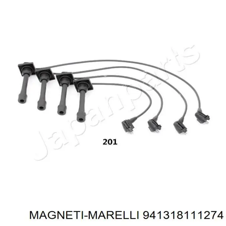 Дріт високовольтний, комплект 941318111274 Magneti Marelli