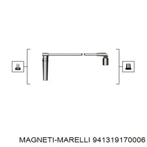 941319170006 Magneti Marelli дріт високовольтні, комплект