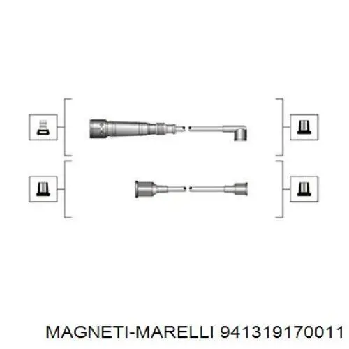 941319170011 Magneti Marelli дріт високовольтні, комплект