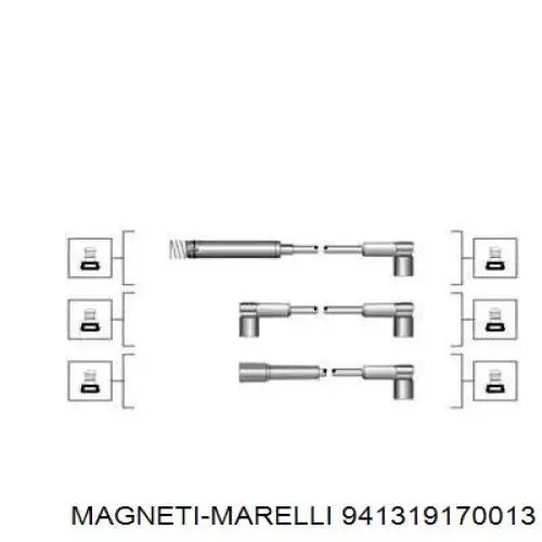 Дроти запалювання Magneti Marelli 941319170013 ціна, від 17.56 USD