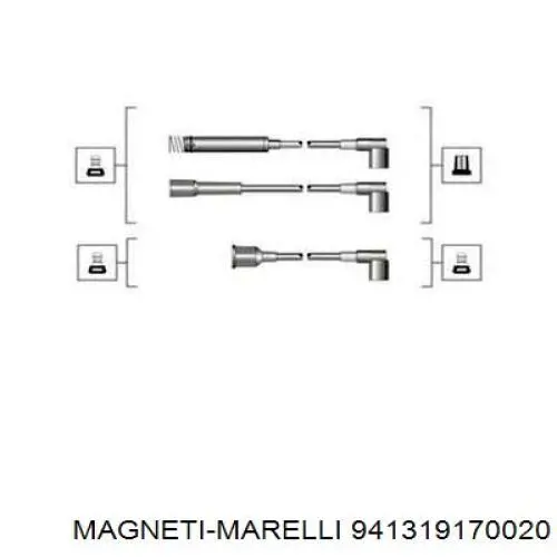 Дріт високовольтний, комплект 941319170020 Magneti Marelli