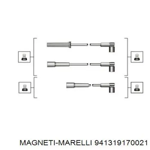 Дріт високовольтний, комплект 941319170021 Magneti Marelli