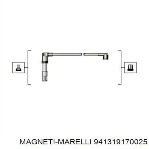 941319170025 Magneti Marelli Проводи високовольтні