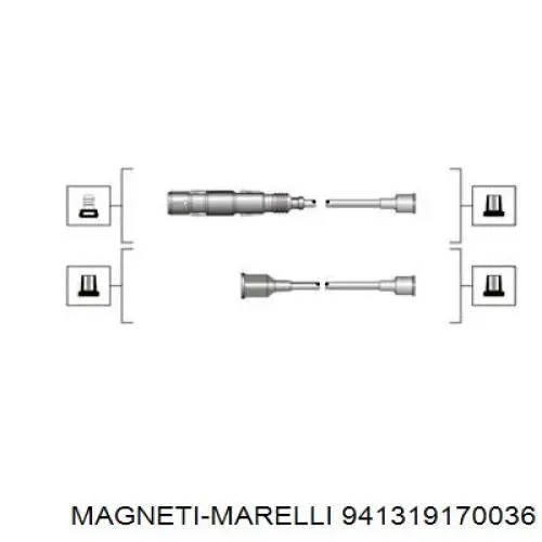 Високовольтні дроти 941319170036 Magneti Marelli