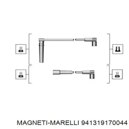 941319170044 Magneti Marelli дріт високовольтні, комплект