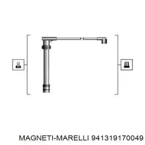 Дроти запалювання Magneti Marelli 941319170049 ціна, від 28.39 USD