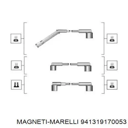 Дроти запалювання Magneti Marelli 941319170053 ціна, від 24.32 USD