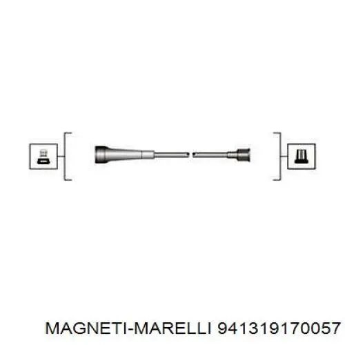 Дріт високовольтний, комплект 941319170057 Magneti Marelli