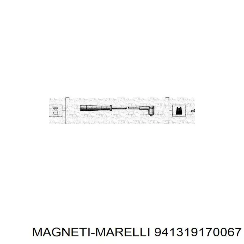941319170067 Magneti Marelli дріт високовольтні, комплект
