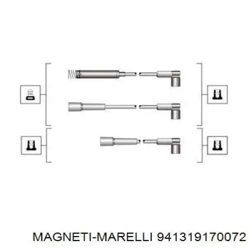 Дріт високовольтний, комплект 941319170072 Magneti Marelli