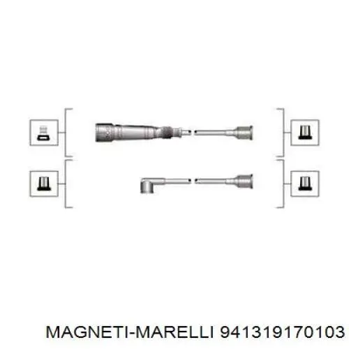 941319170103 Magneti Marelli дріт високовольтні, комплект
