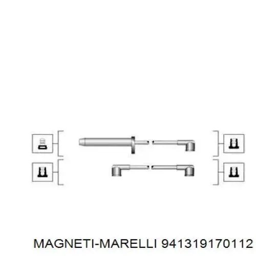 Дріт високовольтний, комплект 941319170112 Magneti Marelli