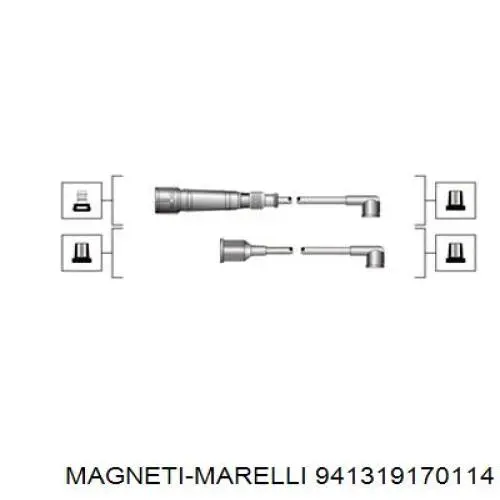 Дріт високовольтний, комплект 941319170114 Magneti Marelli