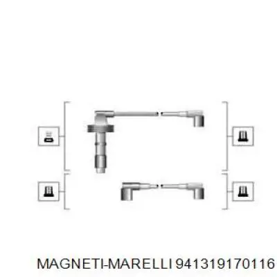 Дроти запалювання Magneti Marelli 941319170116 ціна, від 35.27 USD